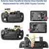 Exterior Door Handle & Interior Door Handle Set Compatible With 1995-2000 Toyota Tacoma,Replaces# 69220-35020, 69210-35020,6909035010