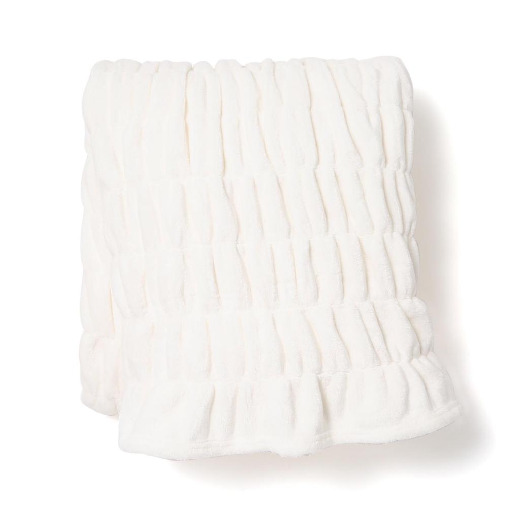 Francfranc Fluffy Ripple Throw (170cm X 130cm) Ivory 2025 Model