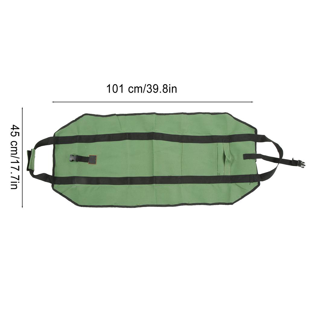 Firewood Bag Carrier Multifunction Durable Portable Large Capacity Canvas Firewood Holder Green