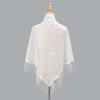 Women's Breathable Solid Color Tassel Triangle Scarf Shawl - Nylon, Hollow Out Design