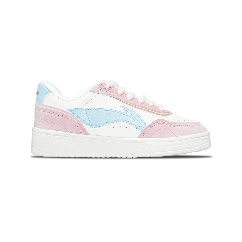 Li Ning Sourdough Slip Resistant Abrasion Resistant Low top Skateboard Shoes Women's Macaroon Pink AGCU112-6(Team1034-)