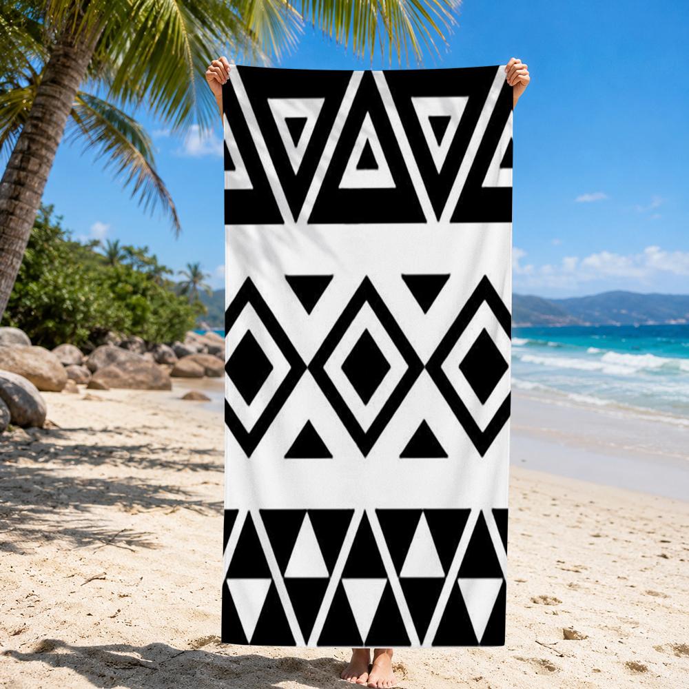 Textile A-African Style Fabric Prints Towel Dry Microfiber Bath Towel for Swimming Surfing Camping Unisex Holiday