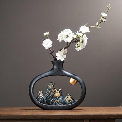 Resin Flower Vase Decorative Bouquet Container Creative Gift Desktop Ornament Floral