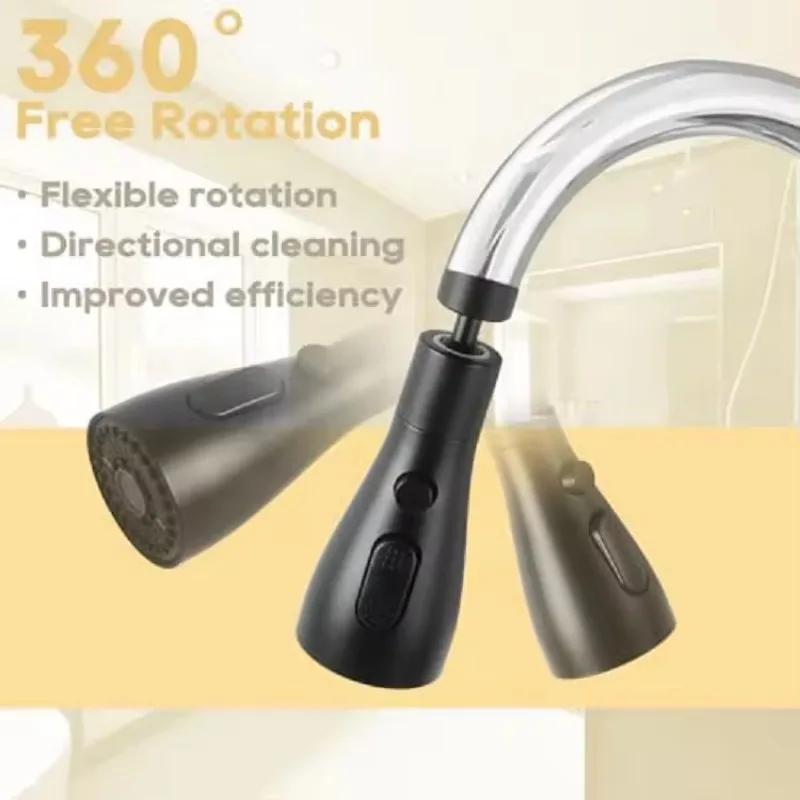 3 Modes Kitchen Faucet Spray Head Water Saving 360° Swivel Ball Nozzle Tap Adapter Sink Replacement Parts Kitchen Accessories