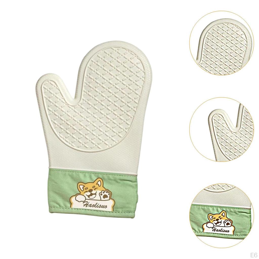 Silikon-Ofenhandschuh, Küchenhandschuhe, Küchenhelfer, Robust, Rutschfest, Hitzebeständig für Mikrowelle