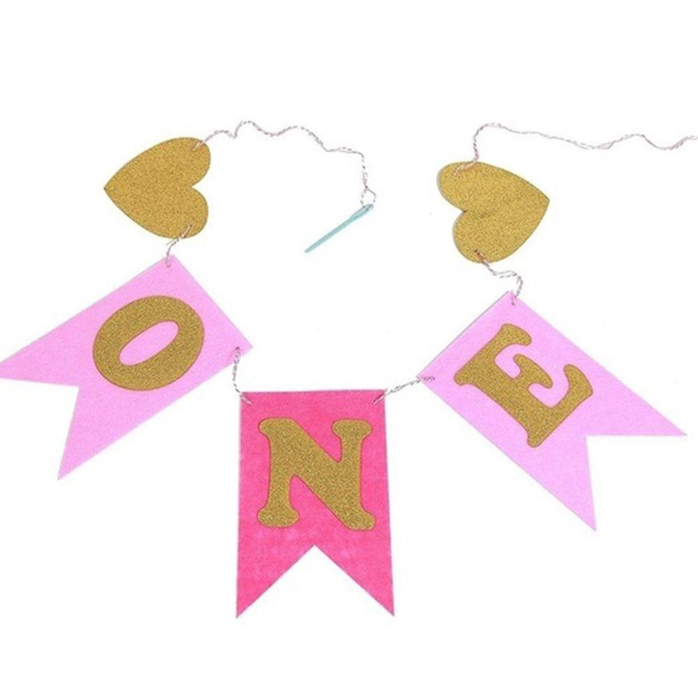 Dětské dárky Fotorekvizita ONE Závěsné vlaječky Girlandy Dekorace na oslavu 1. narozenin Bunting Banner