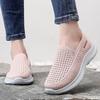Fashion Mesh Breathable Soft Sole Hollowed Out One Foot Walking Sports Casual Shoes with Simple Flat Bottom Zapatos De Mujer Sneakers