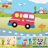 10-Piece 3D Stickers Eva Foam Sticker Set Diy Cartoon Animal Learning Educational Stickers Toys Puzzle Classroom Drawing Craft