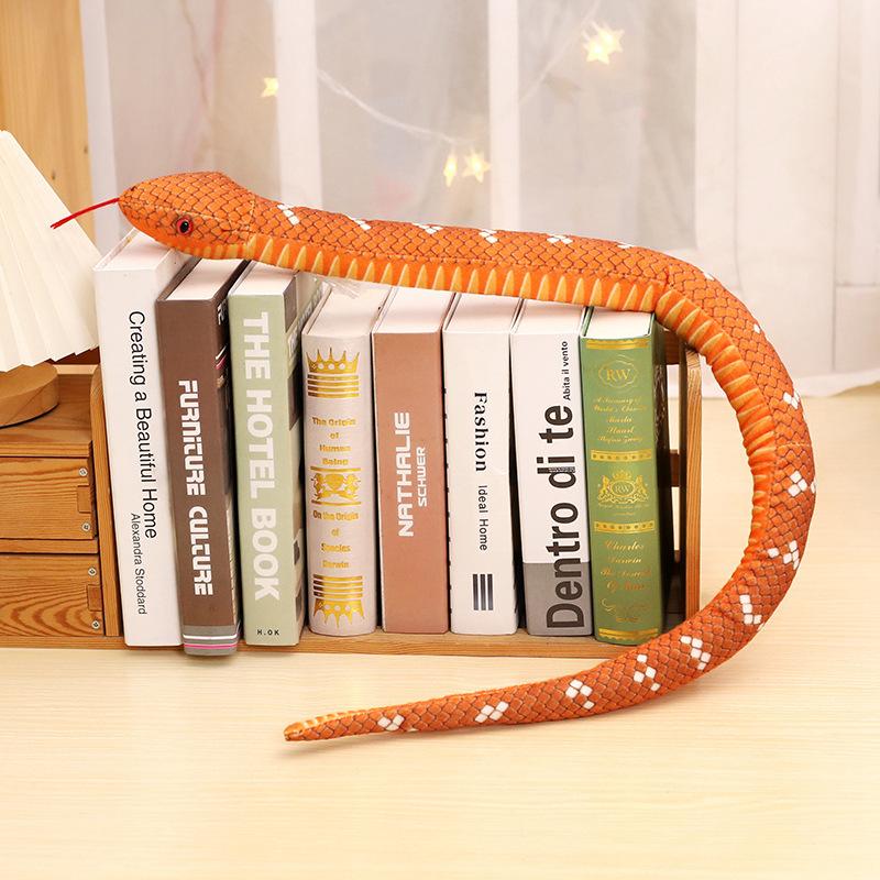

Amazon Python Simulation Snake Plush Toy Tricky Doll Big Snake Muppet Soft Ragdoll 100cm 0.125kg оранжевый