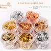 Gold Foil Nail Decoration Sequin Gold Silver Fragment Nail Art Charm Irregular Bronze Nail Art Decoration Manicure Design