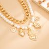 Personalized Metal Imitation Pearl Heart Chain  Foot Ankle Beach Party Jewelry For Women Girl Foot Bracelet Anklet Gifts