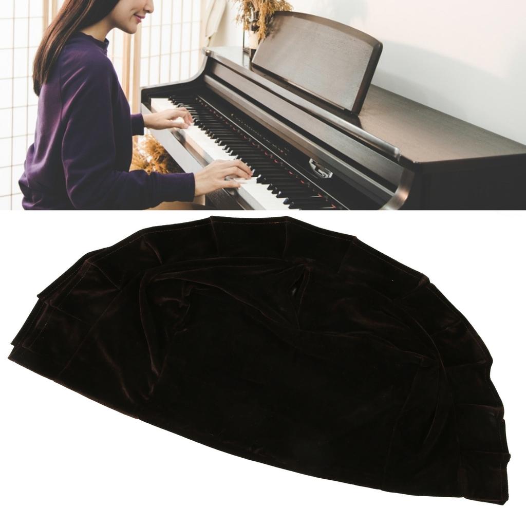 Funda para Taburete de Piano Suave Dorado Oscuro Funda para Banco a Prueba de Polvo Pianos Asientos Individuales