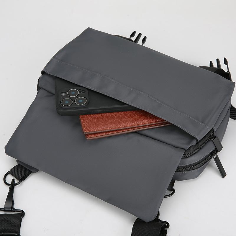 Nylon Crossbody Bag for Men Multiple Pockets