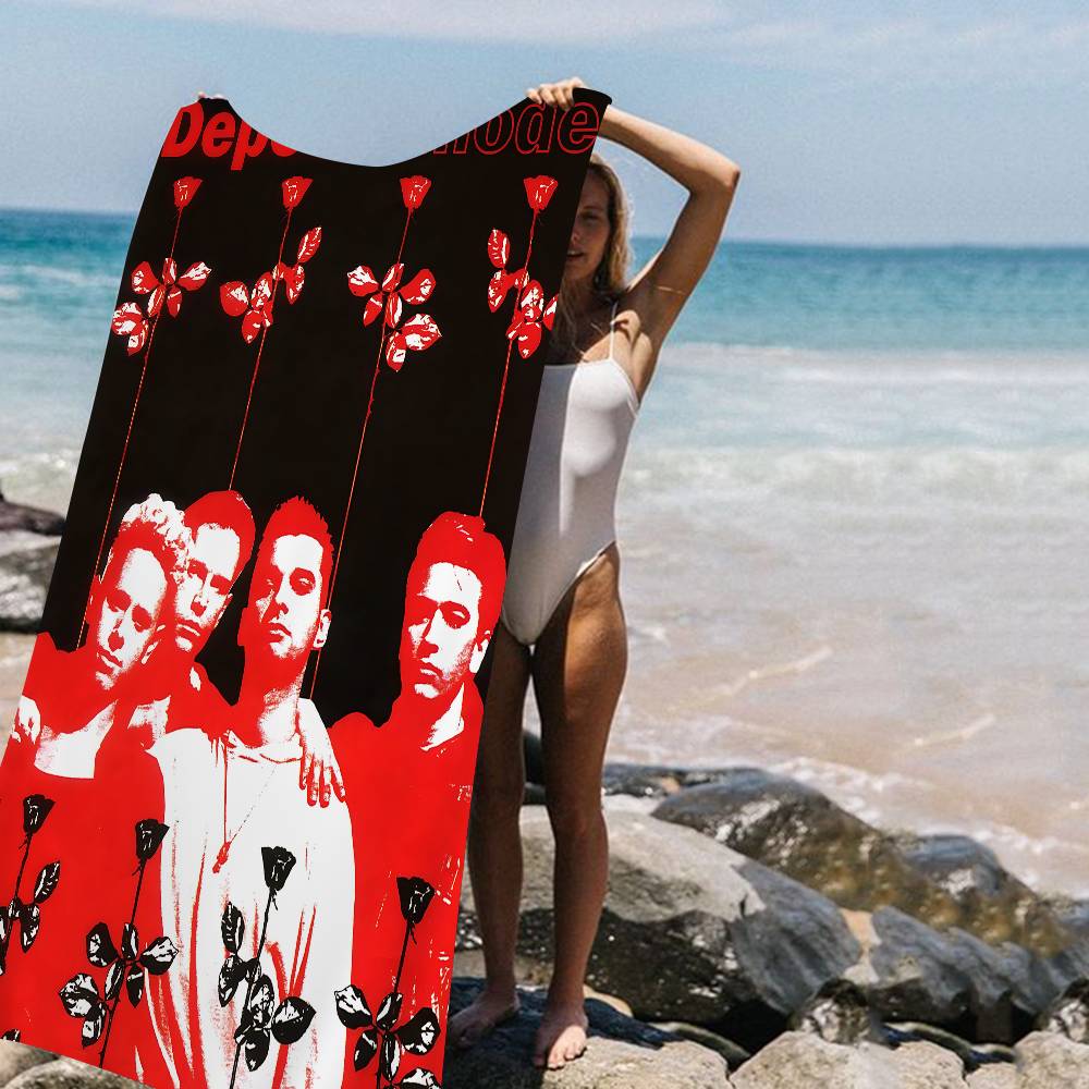 D-Depeche Mod Beach Towel Colorful Bath Towels For Girl Microfiber Quick Dry Custom Sand Free Beach Yoga Spa Gym Pool