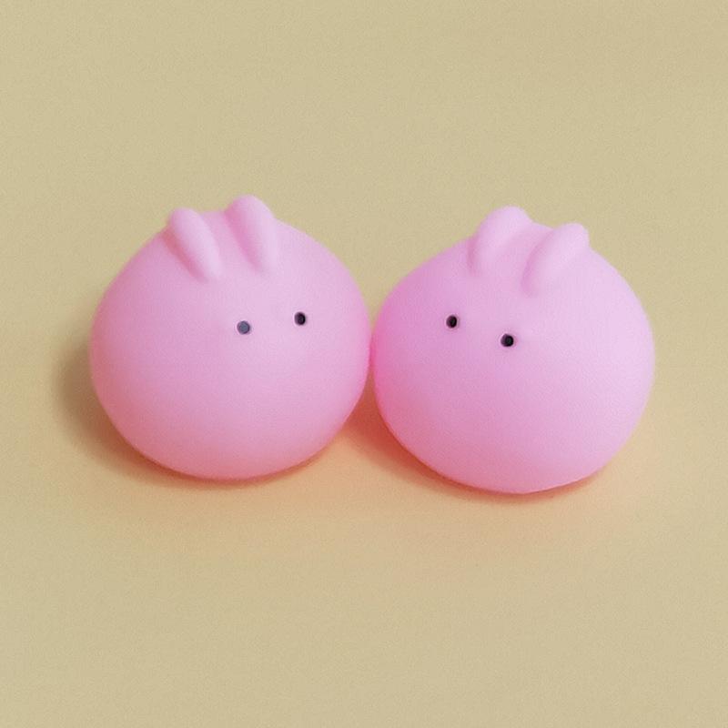 Cute Squeaky Chicken & Rabbit Squeeze Toys, Stress Relief Funny Sound Bath Toys For Kids