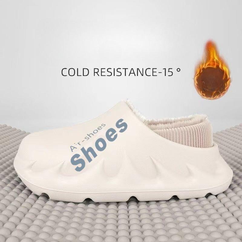Men's New Style Closed-toe Outdoor Anti-slip Eva Waterproof Cotton Shoes for Home Wear, Also Available As A Couple's Cold-proof Option