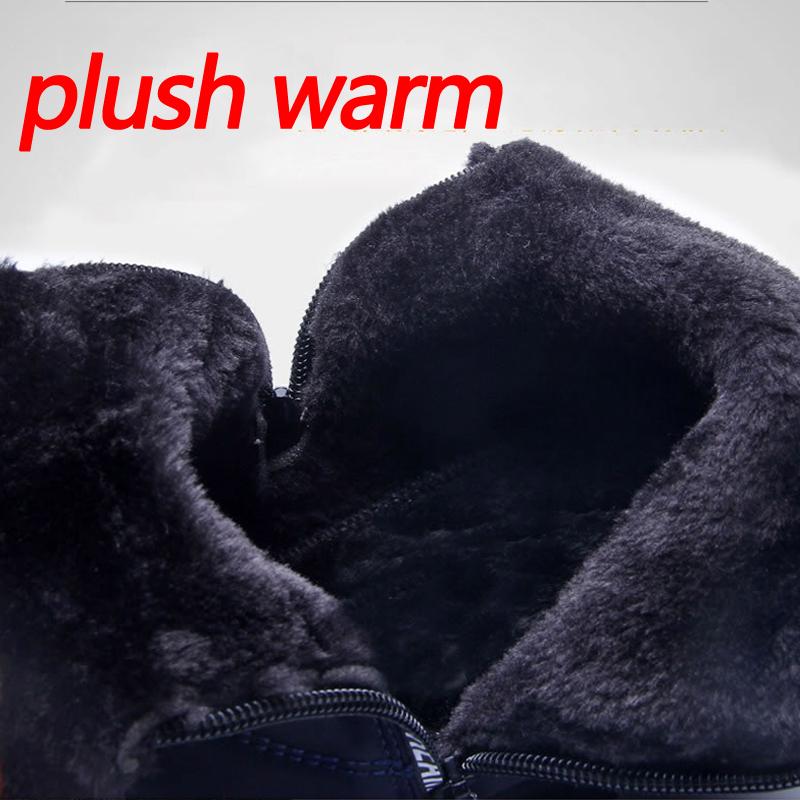 Waterproo Winter Boots Men Plush Warm Snow Boots Men Flat Casual Winter Shoes Non-Slip Ankle Boots Cotton Boots Large Size 47