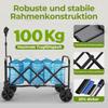 Carro Plegable Pequeño 100KG, Carro de Mano, Carrito de Compras Carro de Camping con Asa Ajustable en Altura, Ligero y Ahorra Espacio y Estable, Negro