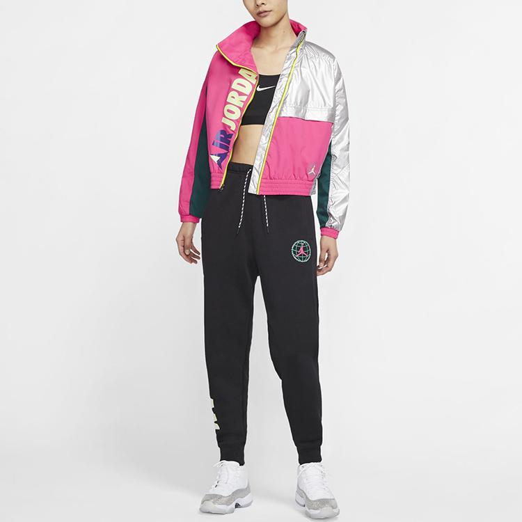 Jordan Winter Utility Stand Collar Spliced Jacket Women Jacket Watermelon-Red CW6498-674