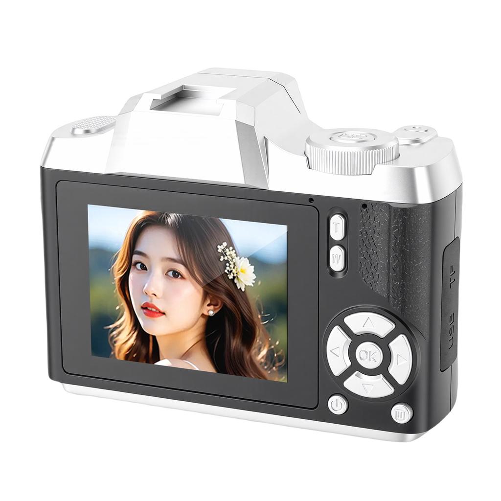 Digital Camera 1080P 48MP 2.4 Inch Screen 18x Zoom Autofocus Camera with Fill Light Keychain for Portrait Landscape