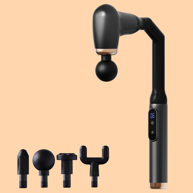 

Fascia Gun Portable Massage Gun Deep Tissue with Extended Handle U-Shaped Back Massager Body Massager for Neck Shoulder Back Leg серый