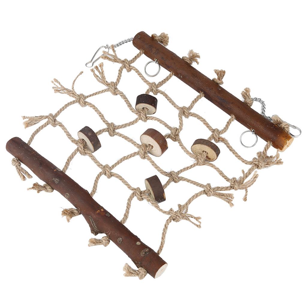1Pc Cage Bird Parrot Toys Hemp Rope Climbing Ladder Birds Natural Interesting Sewing Toy
