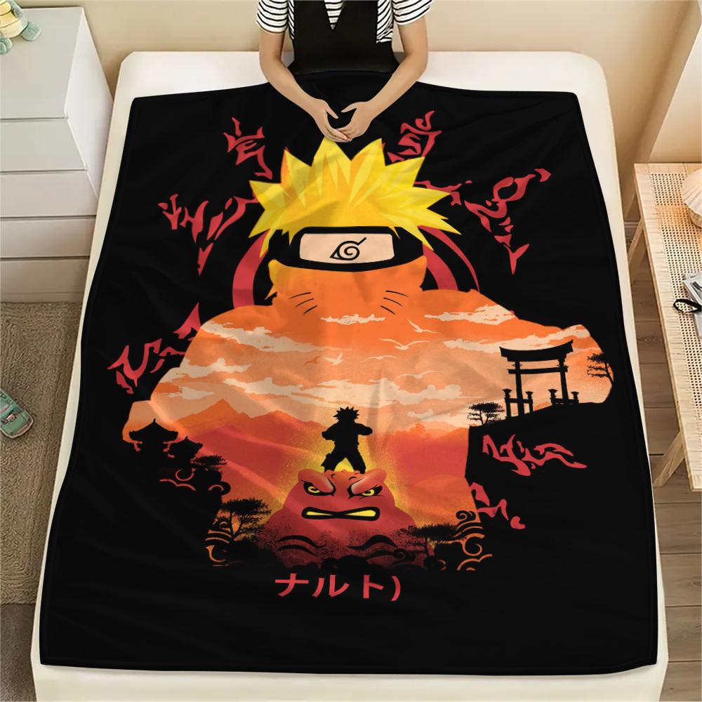 Naruto Naruto Anime Character Pattern Flannel Blanket, High Quality Comfortable for All Seasons, Home Decor, Warmth and Comfort, Perfect for Gifts.