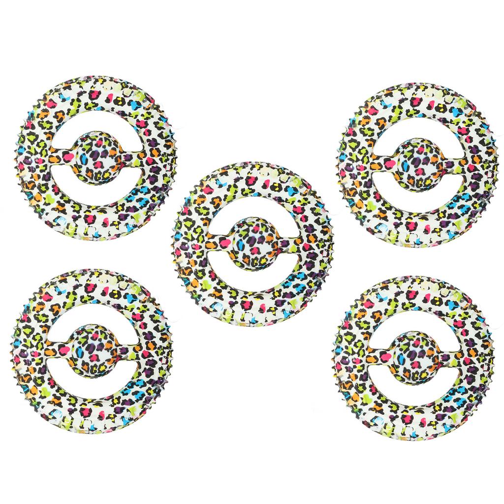 5PCS Round Hand Grip Ring Printed Silicone Fidget Toy Finger Trainer for Rehabilitation Training