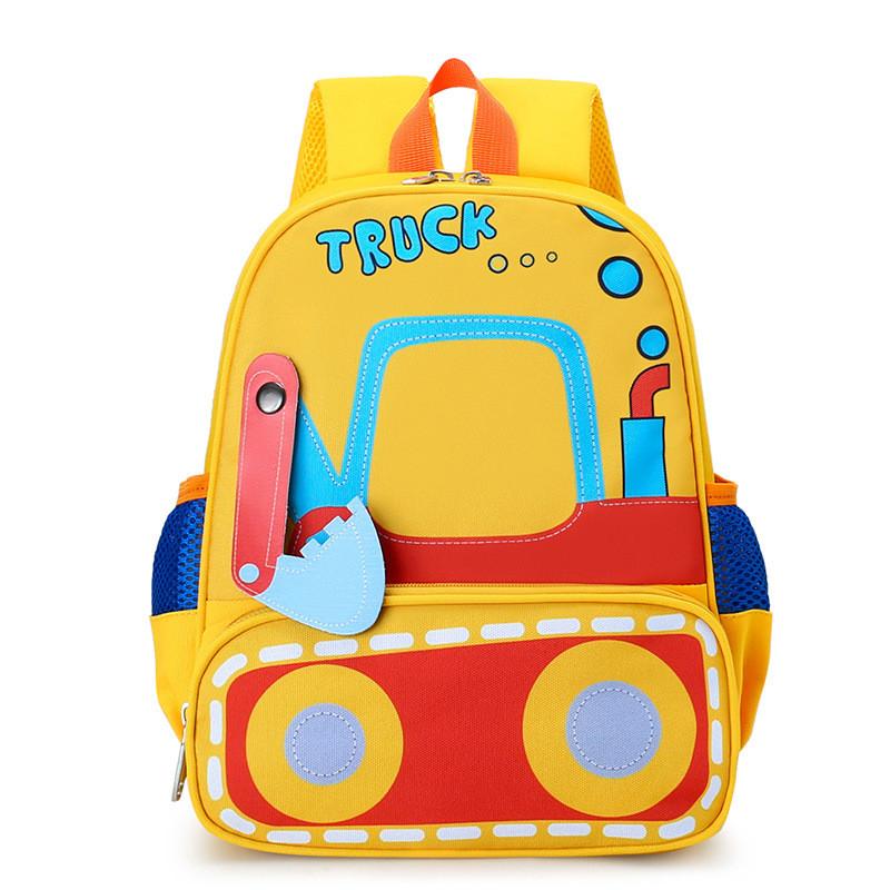 Excavator Adorable New Kindergarten Backpack For Boys And Girls Fun And Stylish Design For Kids Aged 3 To 6 Years