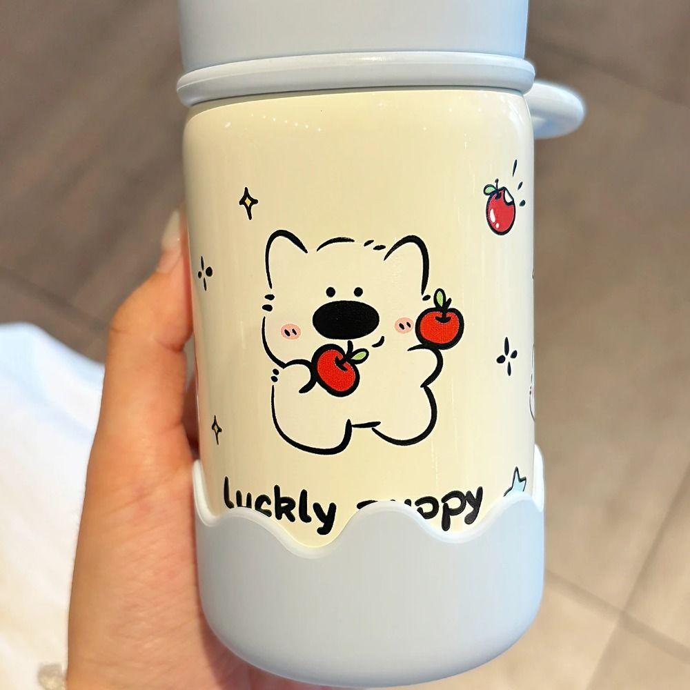 300ML Stainless Steel Thermal Flask Portable Travel Tumbler Cute Coffee Cup Students