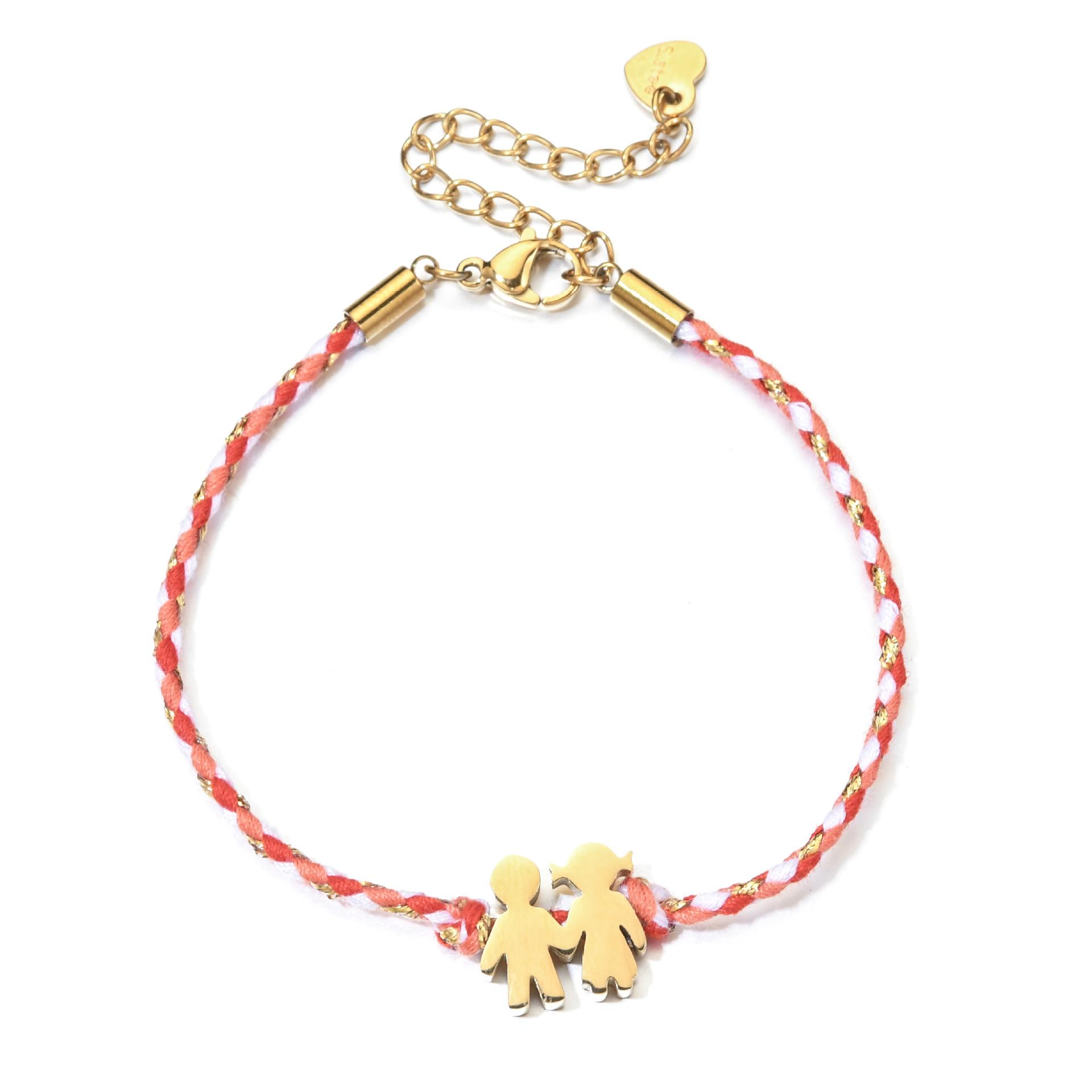 Colorful Stainless Steel Woven Rope Bracelet for Boys and Girls