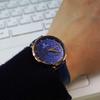 Pierre Lannier Watch Eolia Collection Leather Strap P039L966 Navy Women's [Official Import]