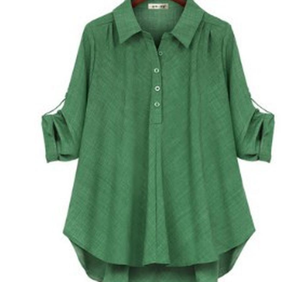 Women's Spring Autumn New Arrivals Double-Colored Fabric Shirt Loose Fit Plus Size Long Sleeve Versatile Top