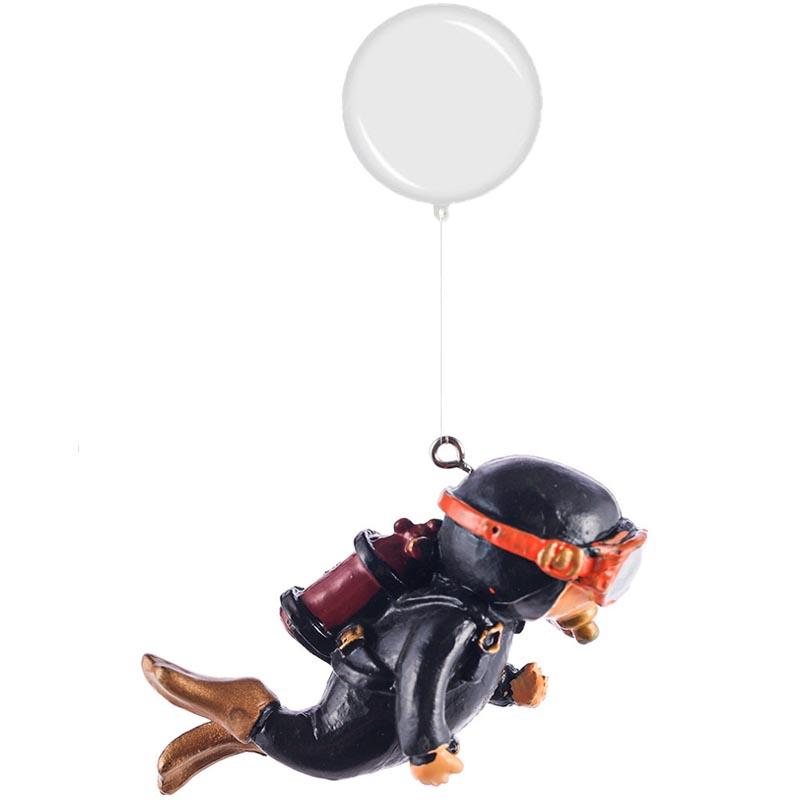 Dekoracja Akwarium Żywica Aranżacja Krajobrazu Małe Ozdoby Mini Nurek Świecący Dekor Akwarium Pływająca Kula Akcesoria Akwariowe