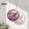 Decorative Sun Catcher DIY Non Suncatcher Inch 7.4 Acrylic Puzzle Hummingbird/Flower/Red Bird Fragile Stained Glass Kit Style Window Hanging