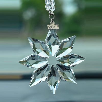 New Crystal Car Pendant Snowflakes Style Ornaments Rear View Mirror Hanging Adornment Christmas Gifts Car Accessories for Girls