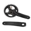 Mountain Bike Crank Arm Set Hollow One Piece Positive Negative Teeth 34T Aluminum Alloy Bicycle Crank Set