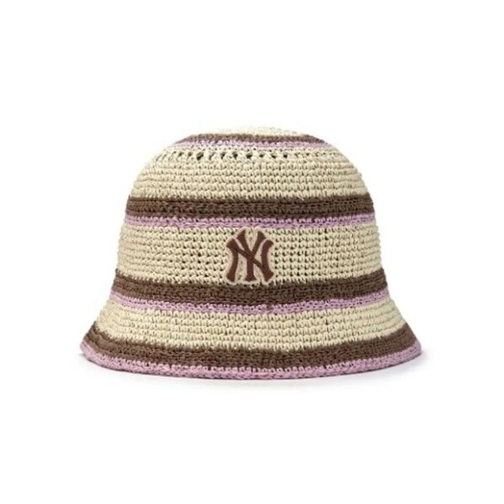 [MLB] Cap JQT 3AHTV0153-50SAL Striped Summer Hat New York Yankees FREE