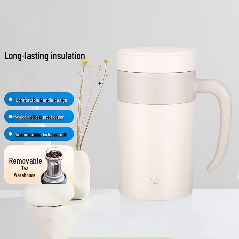 Zojirushi SE-KAE48C-WZ Vacuum Insulated Stainless Steel Tea Mug, 480ml
