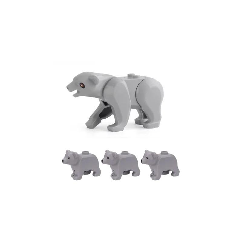 MOC Mittelalterliche Bausteine Figur Zubehör Zoo Afrikanischer Elefant Kamel Hirsch Wolf Krokodil Kriegspferd Mini Ziegel Spielzeug Geschenk R058
