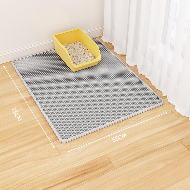 Cat Litter Mat: Anti-Tracking, Anti-Splash, Double Layer, Leak-Control Mat for Cats