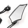 uxcell Motorcycle Rear View Mirror, Black, Pentagonal Pattern, Rear View Mirror, Suitable for Motorcycle Bikes, Pack of 2
