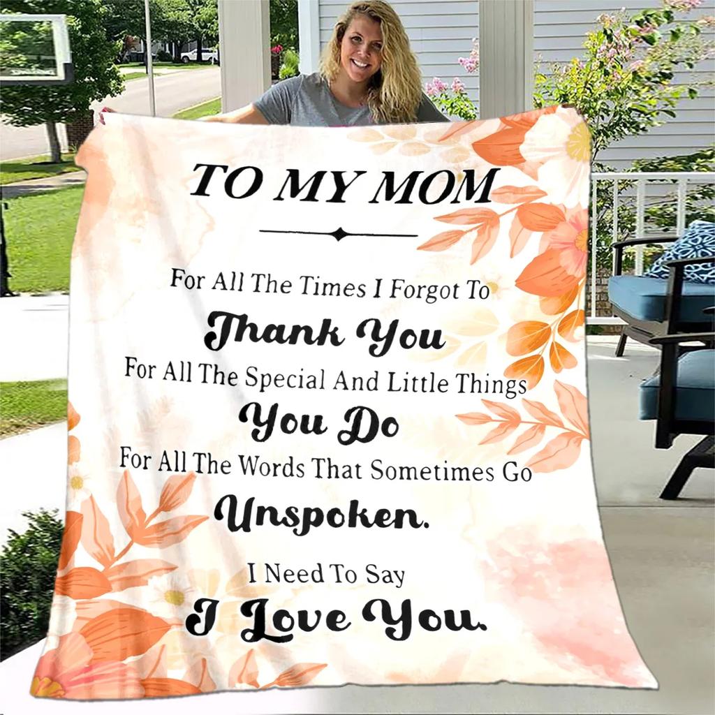 Para Minha Mãe Mamãe Série de Presentes Carta Cobertor, Manta Macia para Casa Quarto Cama Sofá Piquenique Viagem Escritório Cobertor de Cobertura Crianças