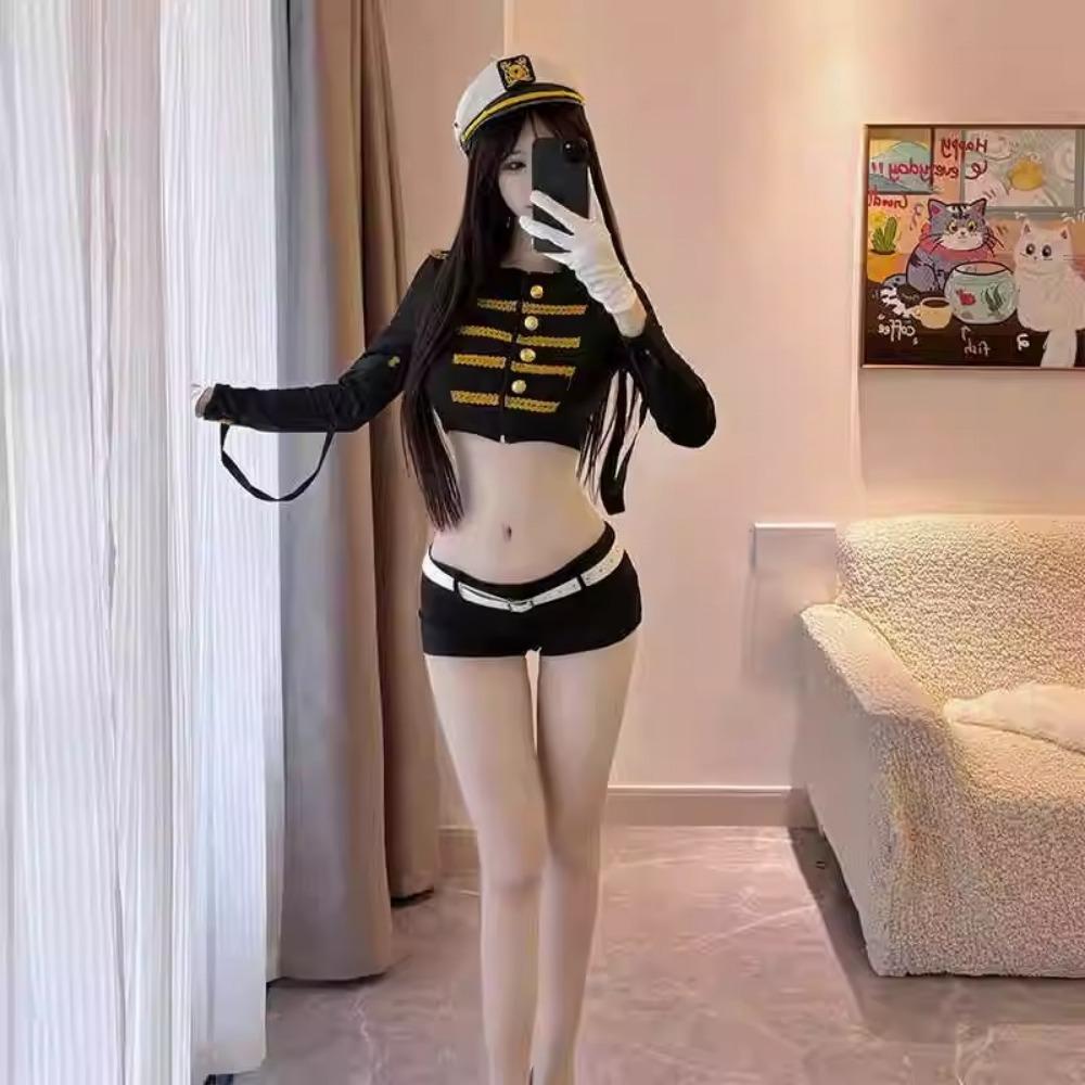 Domila's New Sexy Underwear Uniform Seduction Pure Desire Stewardess Policewoman Suit Flirting Hot Bed Passion