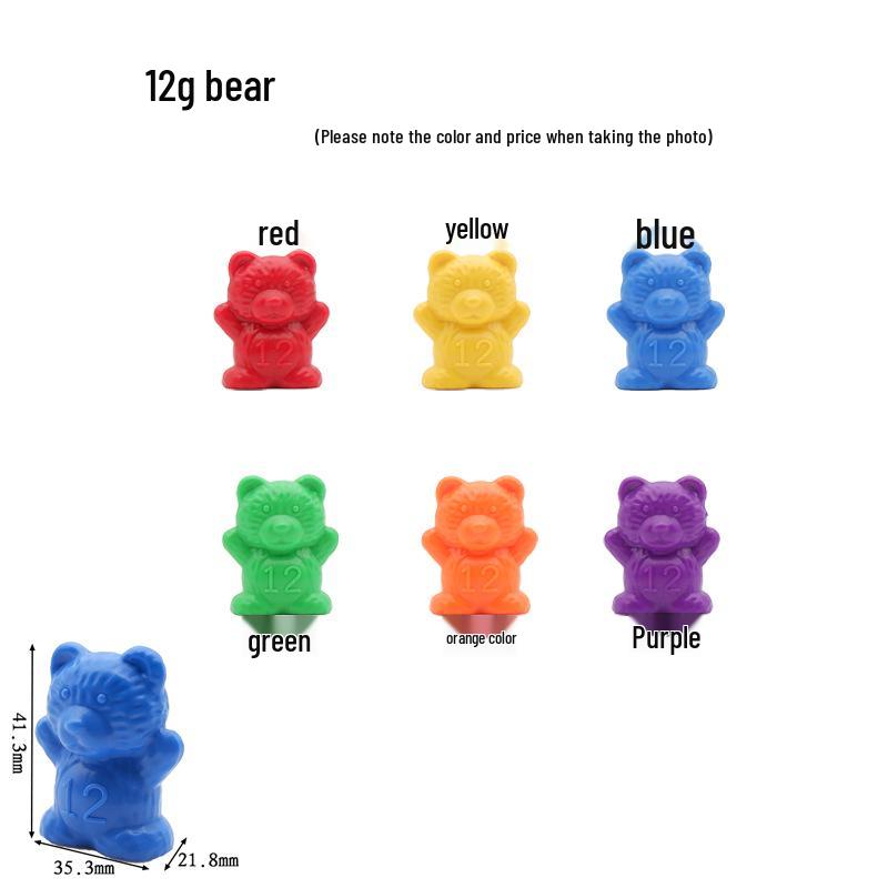 Montessori Rainbow Counting Bears Toy for Early Education and Color Sorting