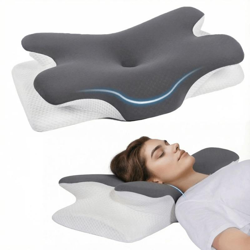 Poszewka na poduszkę w kształcie motyla | Ergonomiczne wsparcie szyi, Miękka i chłodząca, Tylko pranie ręczne, Idealna do snu, Idealna do poduszek ortopedycznych szyjnych