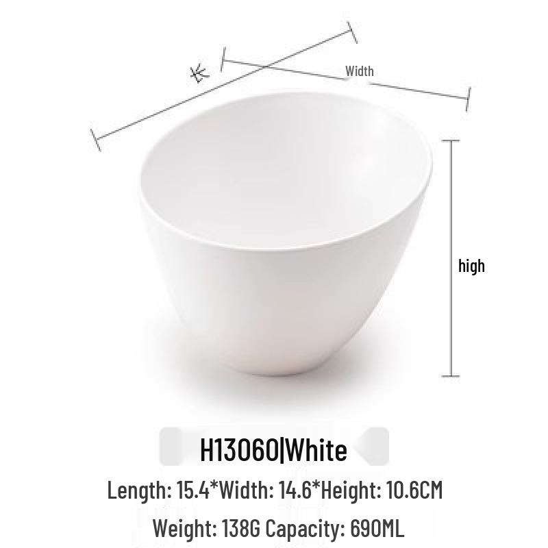 Melamine Beveled Bowl - Imitation Porcelain Hot Pot Tableware for Self-Service Sauce & Small Dishes