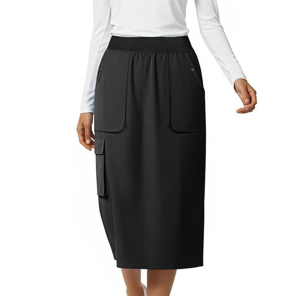 Women Summer Maxi Skirt Boho Ruffle Tiered Elastic High Waist Flowy Casual A-line Long Skirts