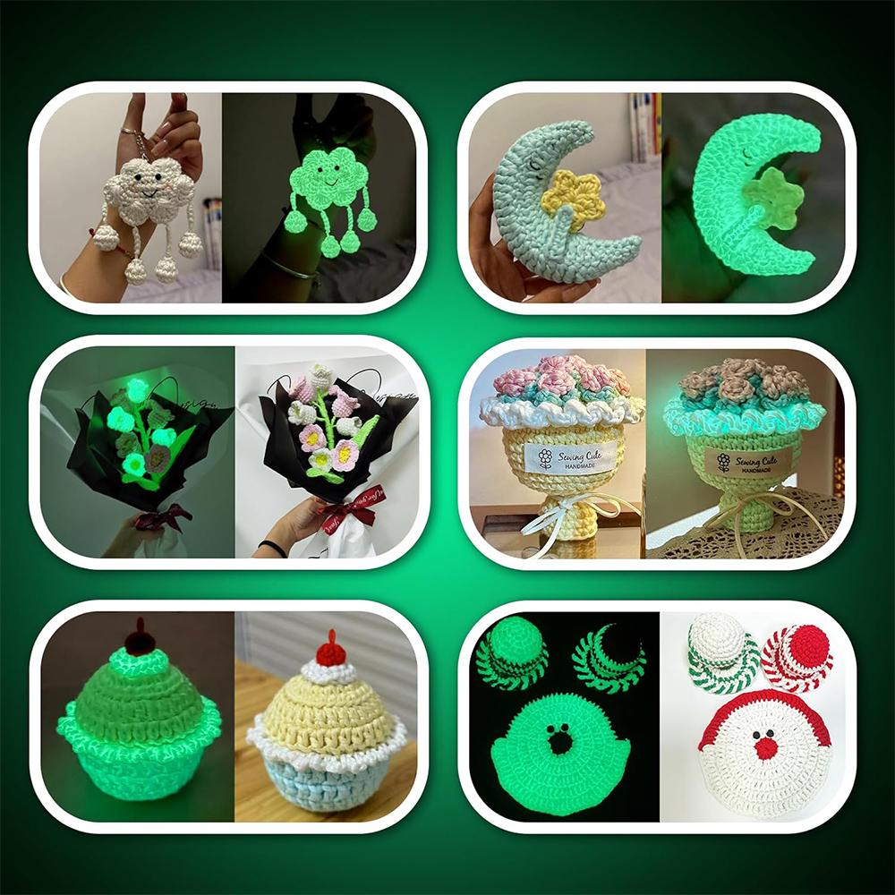 50g Novel Functional Yarn Glow In The Dark Luminous Yarns Hand Knitting Carpet Sweater Hat Wool Glowing Yarn Sewing Accessories