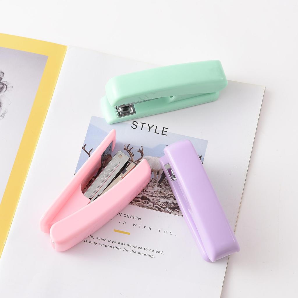 Multifunctional Macaron Color Stapler for Office & Student Use